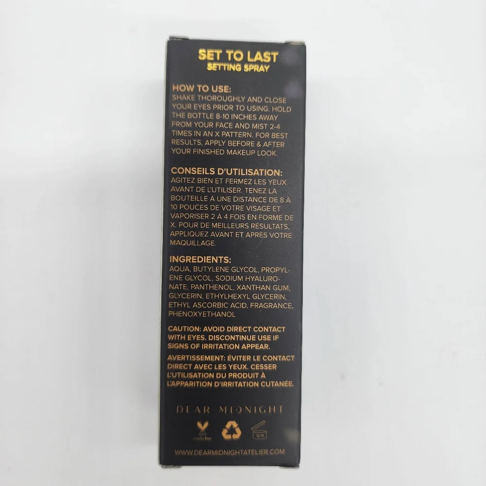 Dear Midnight Set To‎ Last Setting Spray Lightweight Hydrates NEW